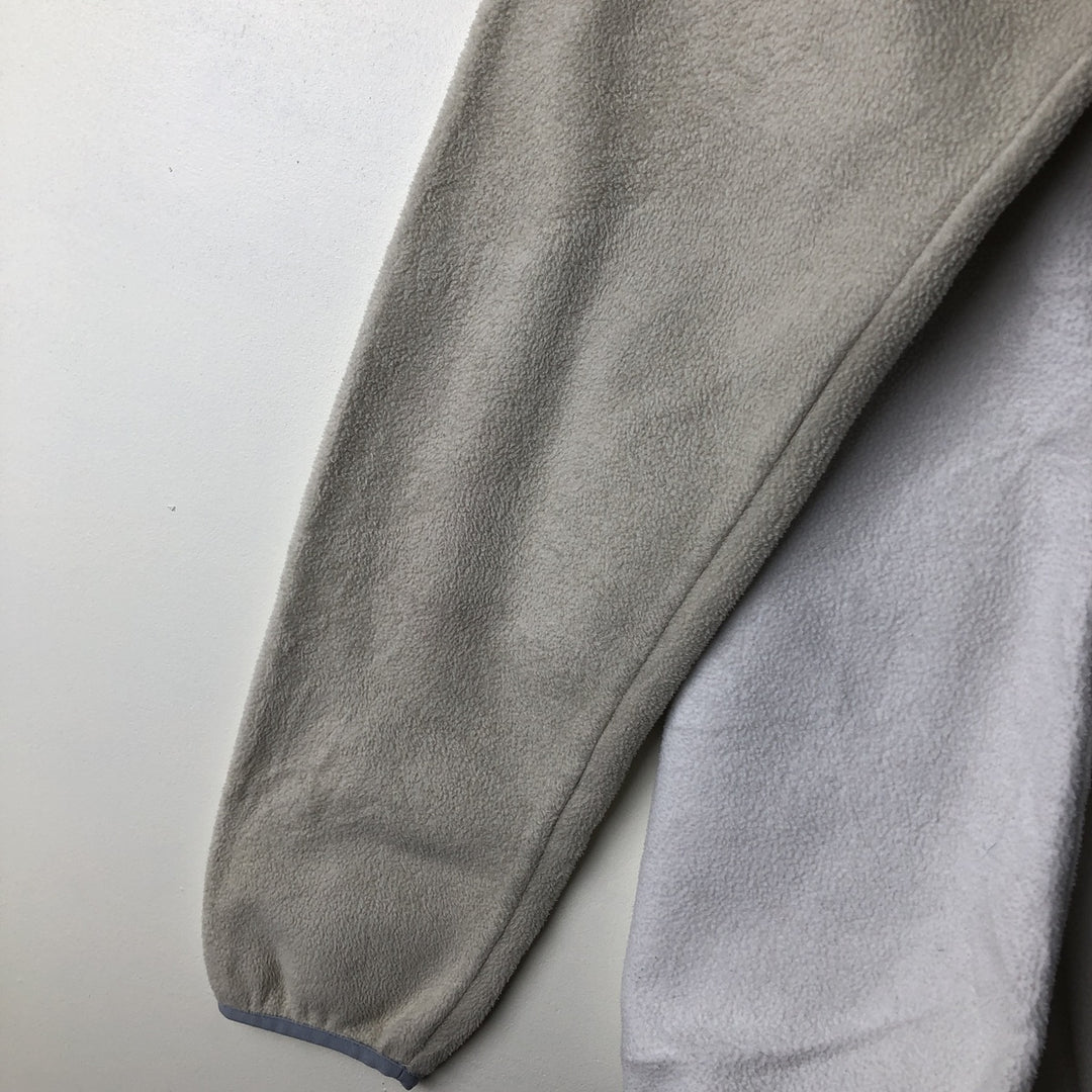 Patagonia Lightweight Synchilla Snap-T Half-Snap Two-Tone Fleece Pullover, Women's Size L polyester unbleached Vintage Second Hand