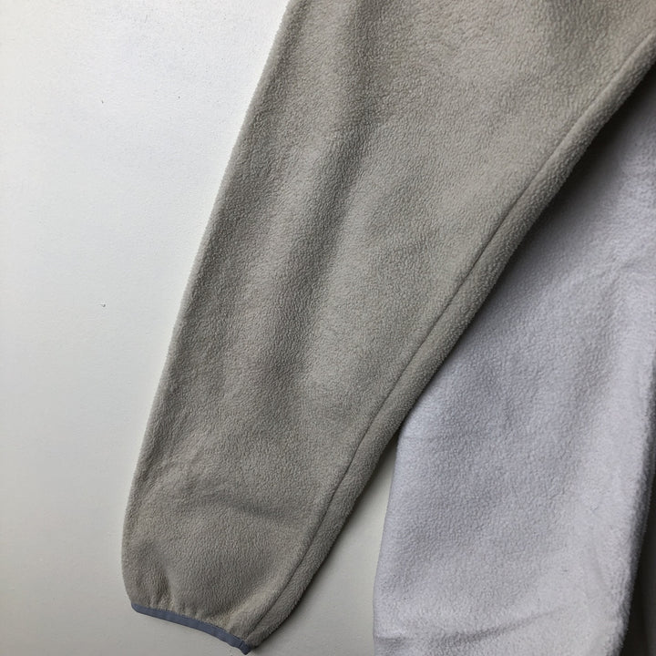 Patagonia Lightweight Synchilla Snap-T Half-Snap Two-Tone Fleece Pullover, Women's Size L polyester unbleached Vintage Second Hand