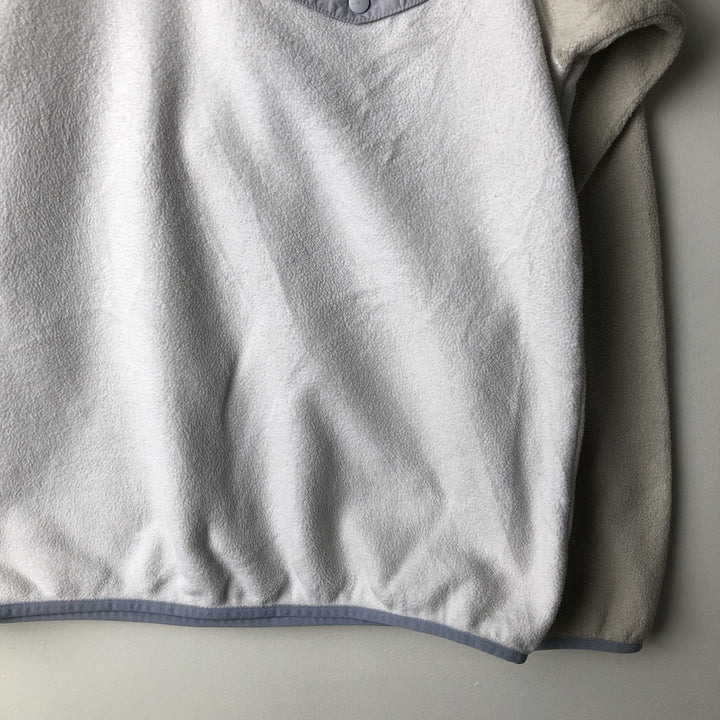 Patagonia Lightweight Synchilla Snap-T Half-Snap Two-Tone Fleece Pullover, Women's Size L polyester unbleached Vintage Second Hand