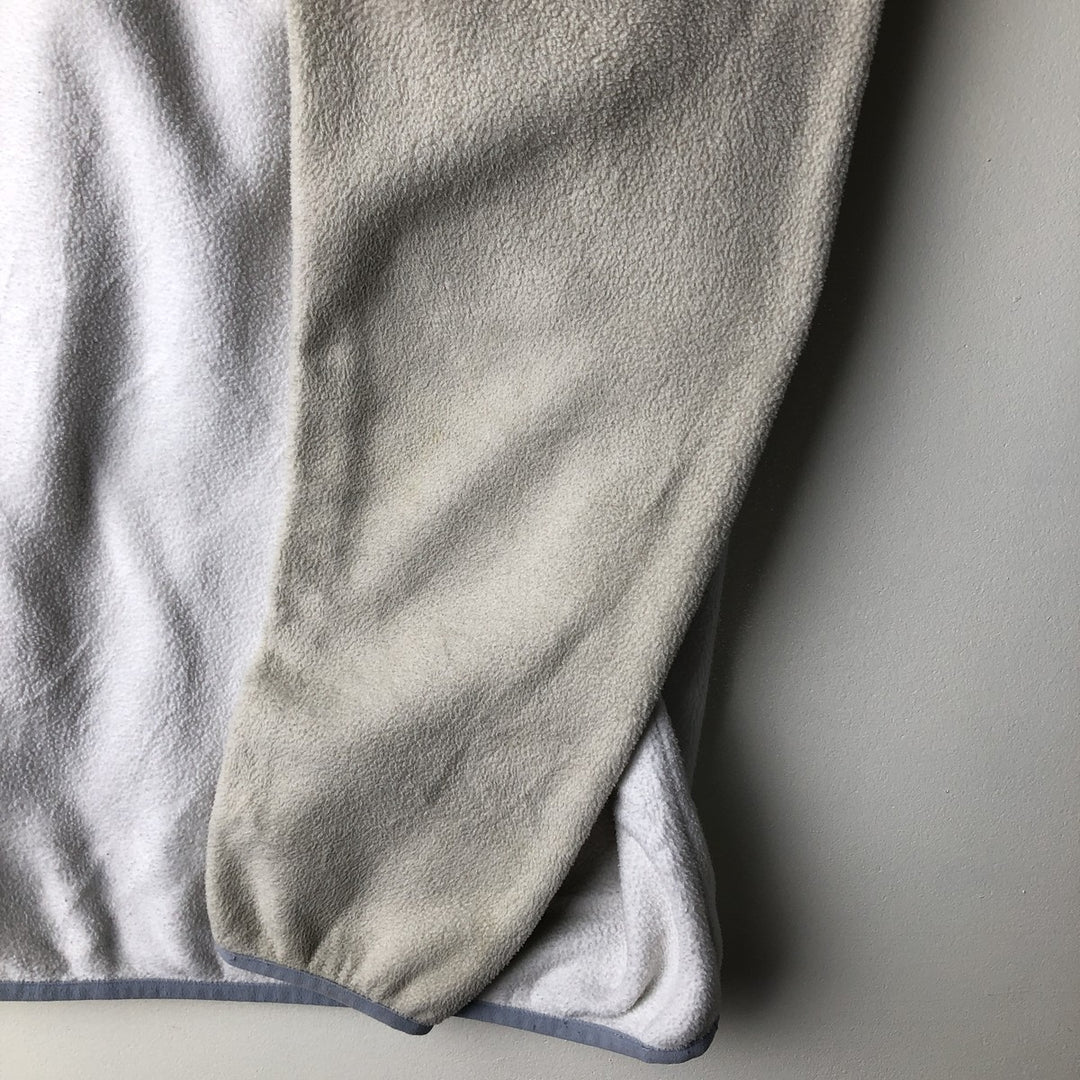 Patagonia Lightweight Synchilla Snap-T Half-Snap Two-Tone Fleece Pullover, Women's Size L polyester unbleached Vintage Second Hand