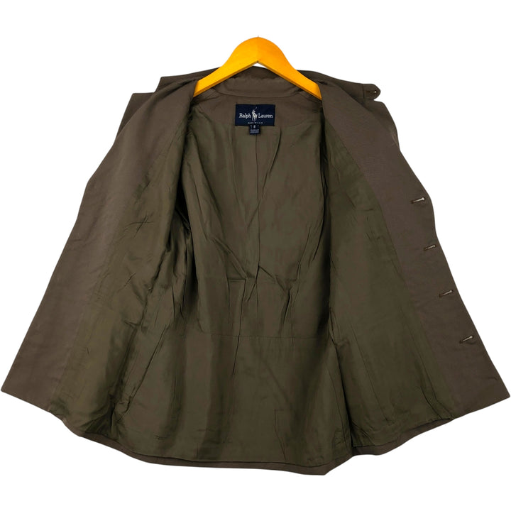 Vintage 1990'S Ralph Lauren wool tailored jacket, made in the USA, size M. wool Khaki type Vintage Second Hand