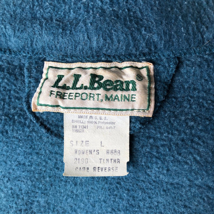 Vintage LLBean fleece jacket from the 1980'S to 1990s, made in the USA, size L. polyester Blue type light blue Vintage Second Hand