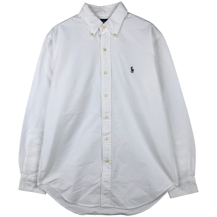 Ralph Lauren Classic Fit Long Sleeve Button Down Shirt, Men's Size L cotton white type Vintage Second Hand