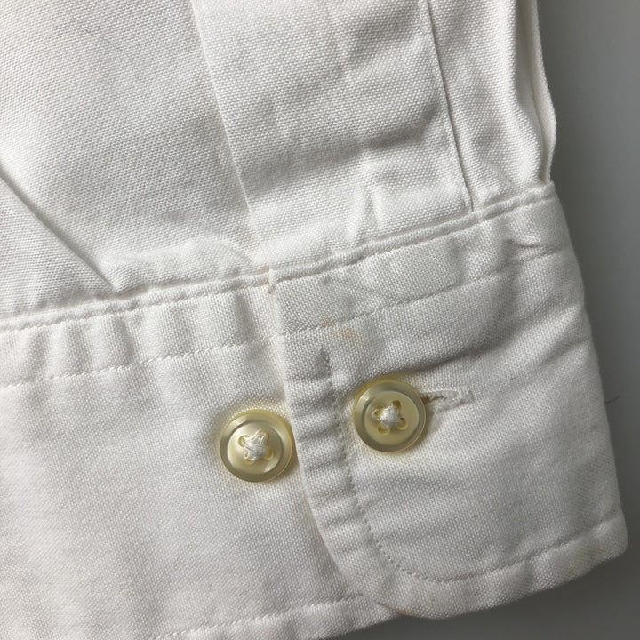 Ralph Lauren Classic Fit Long Sleeve Button Down Shirt, Men's Size L cotton white type Vintage Second Hand