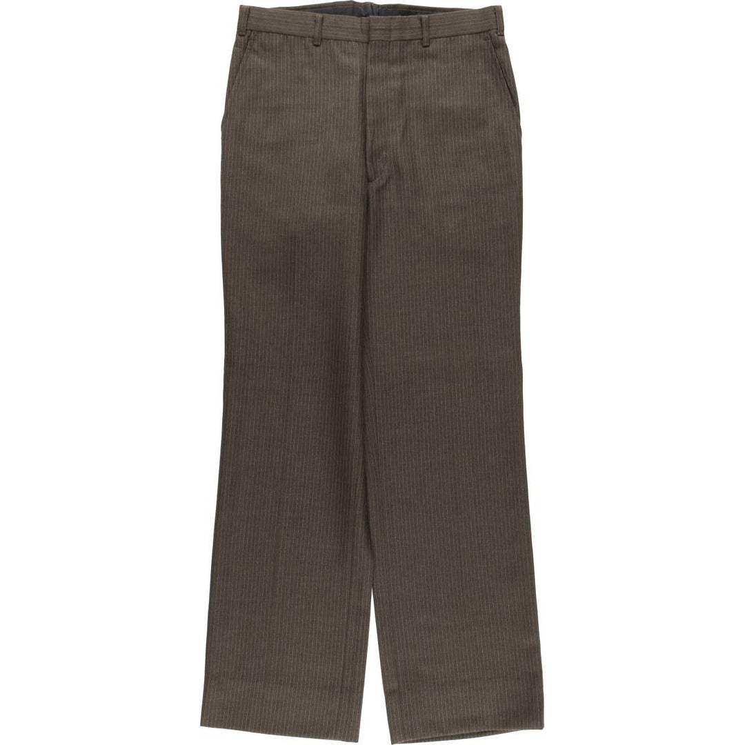 Stripe Pattern Slacks Pants Men's W32 Vintage unclear brown type Vintage Second Hand