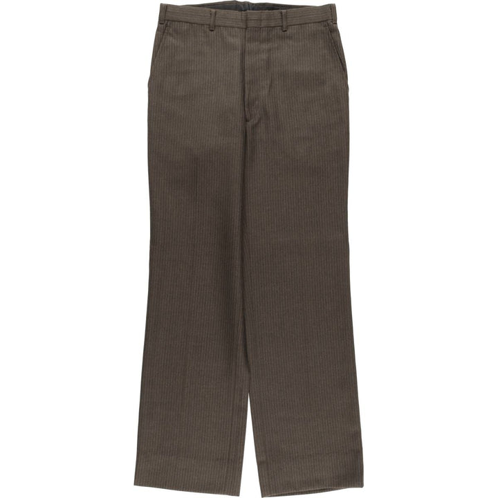 Stripe Pattern Slacks Pants Men's W32 Vintage unclear brown type Vintage Second Hand