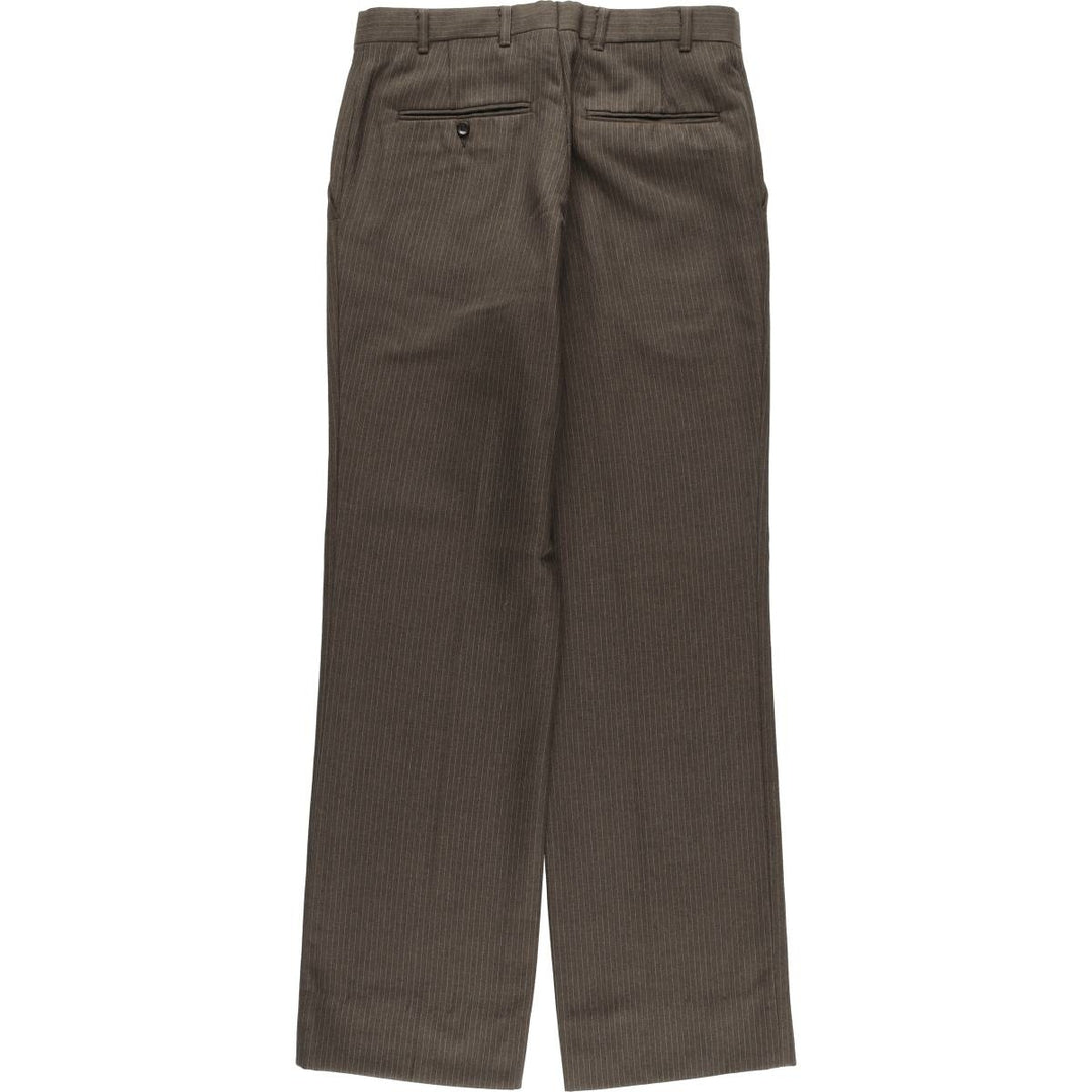 Stripe Pattern Slacks Pants Men's W32 Vintage unclear brown type Vintage Second Hand