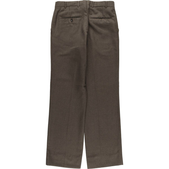 Stripe Pattern Slacks Pants Men's W32 Vintage unclear brown type Vintage Second Hand