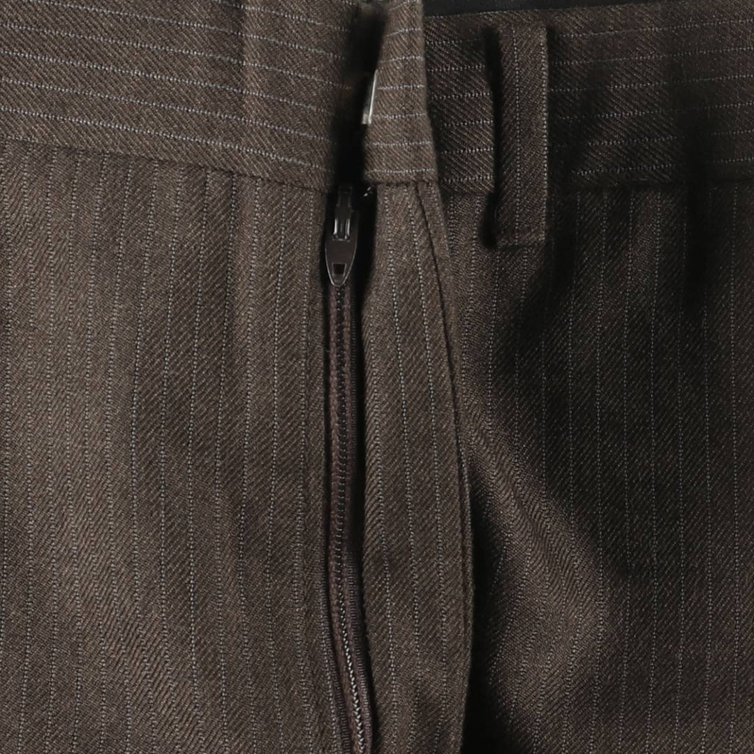 Stripe Pattern Slacks Pants Men's W32 Vintage unclear brown type Vintage Second Hand