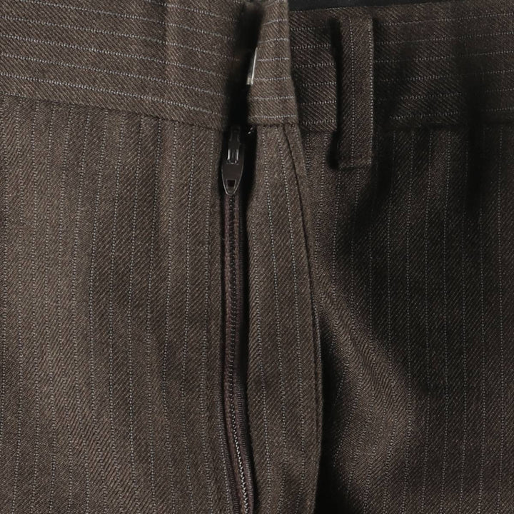 Stripe Pattern Slacks Pants Men's W32 Vintage unclear brown type Vintage Second Hand