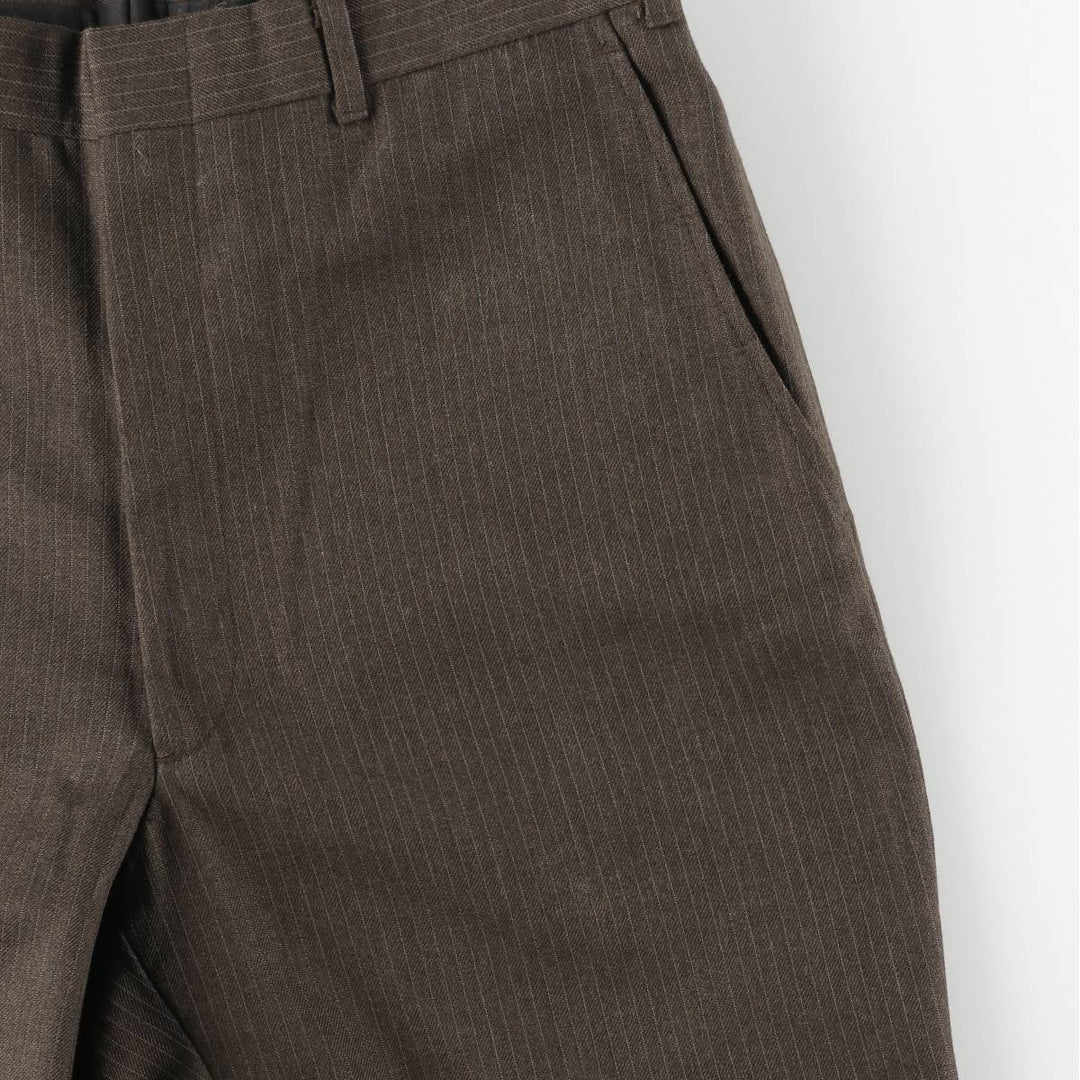 Stripe Pattern Slacks Pants Men's W32 Vintage unclear brown type Vintage Second Hand