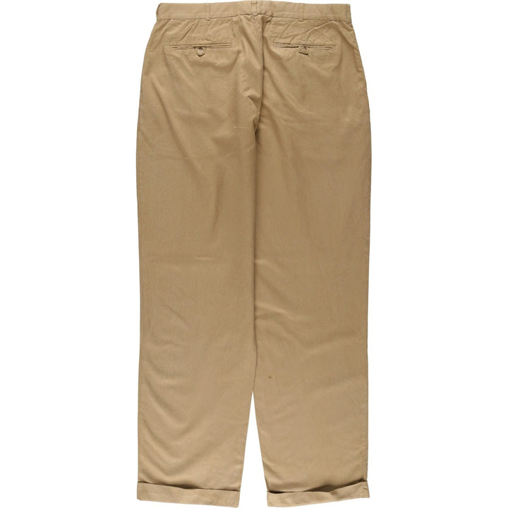 Ralph Lauren POLO by Ralph Lauren two-pleat wide-leg slacks, men's size W35 silk Beige type Vintage Second Hand