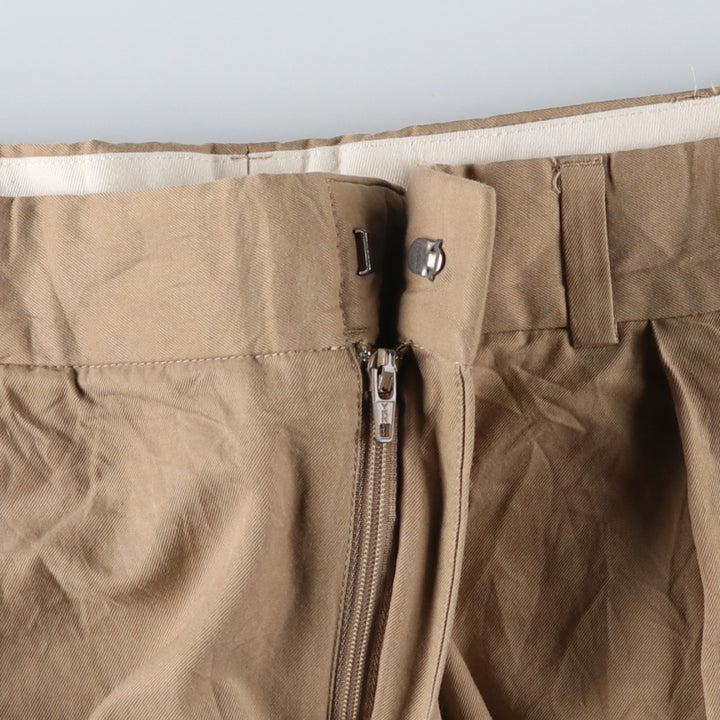 Ralph Lauren POLO by Ralph Lauren two-pleat wide-leg slacks, men's size W35 silk Beige type Vintage Second Hand