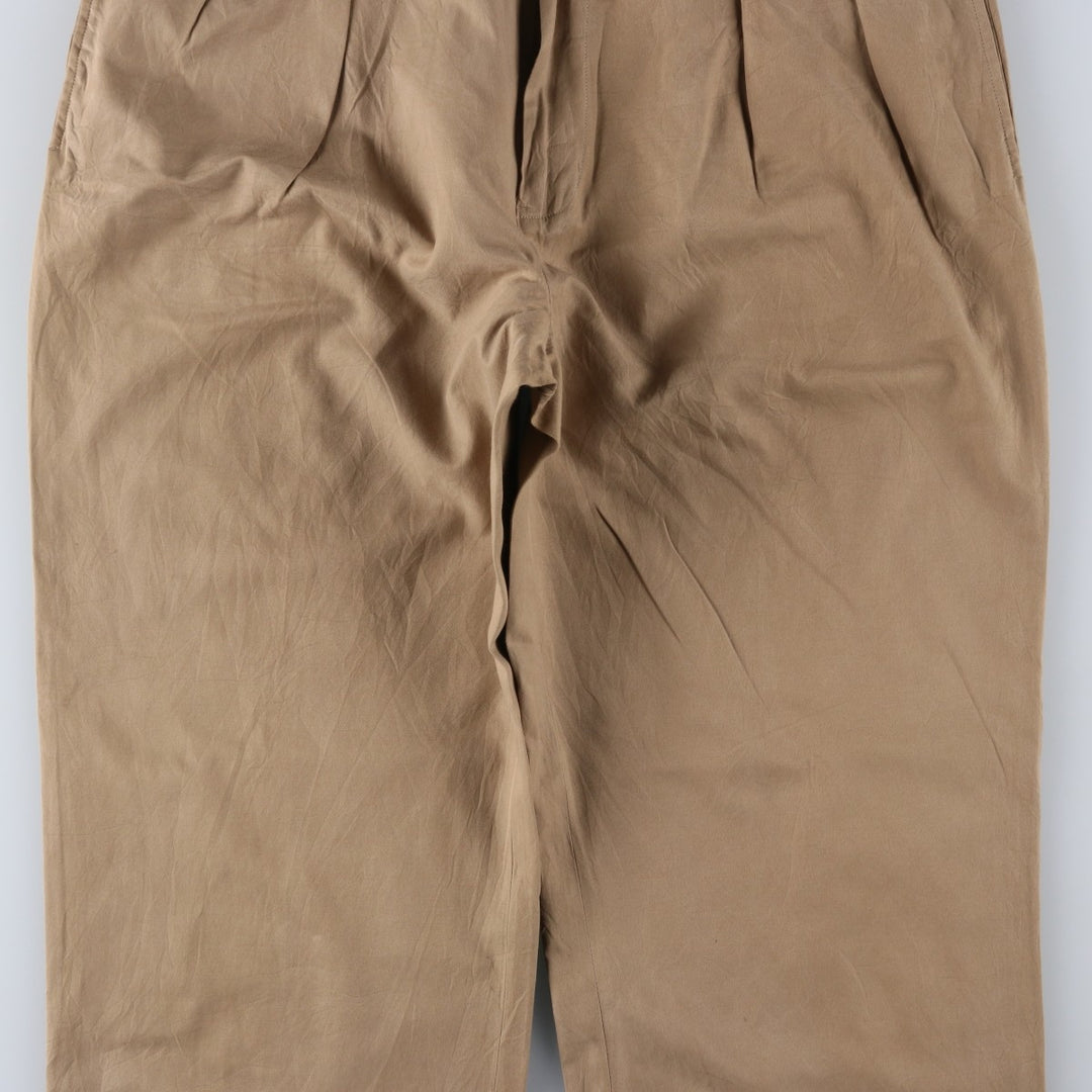 Ralph Lauren POLO by Ralph Lauren two-pleat wide-leg slacks, men's size W35 silk Beige type Vintage Second Hand