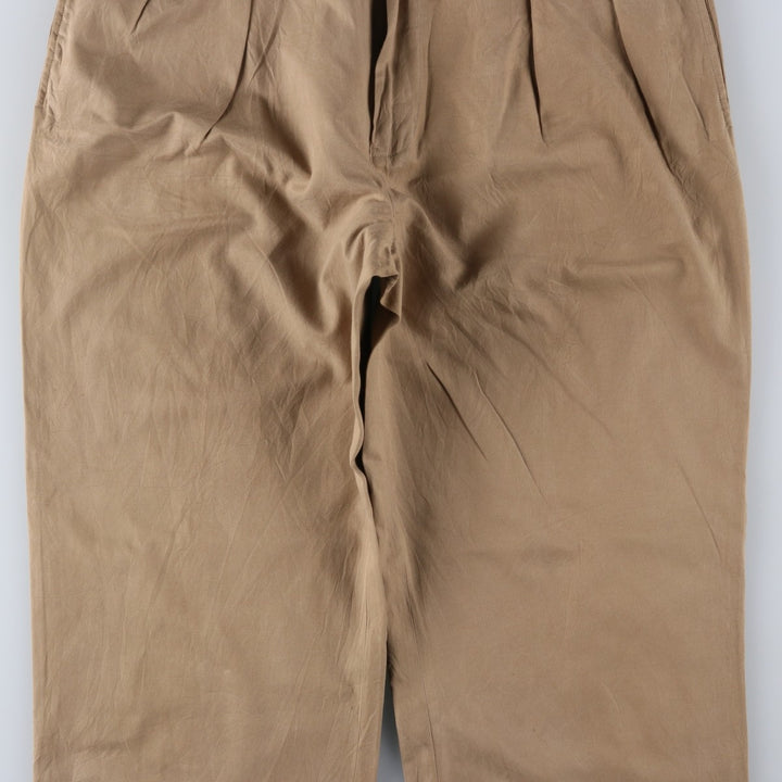Ralph Lauren POLO by Ralph Lauren two-pleat wide-leg slacks, men's size W35 silk Beige type Vintage Second Hand