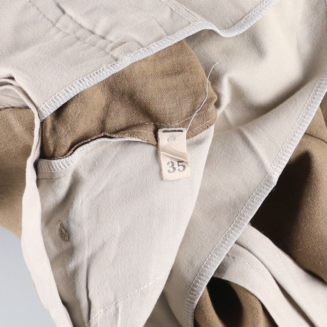 Brooks Brothers Two-pleat Wide Leg Slacks, Made in Canada, Men's Size W34 Rayon Beige type Vintage Second Hand