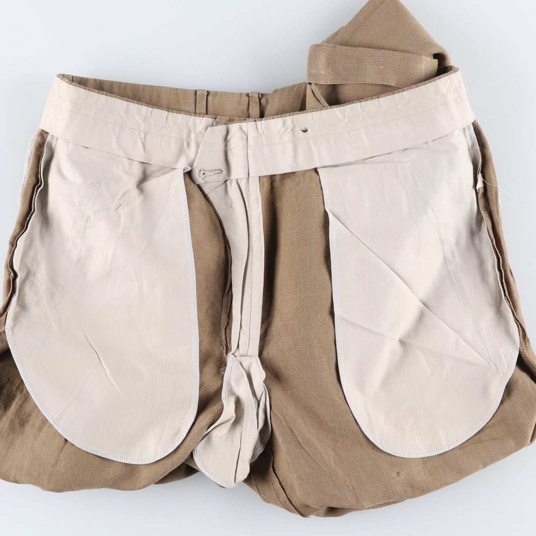 Brooks Brothers Two-pleat Wide Leg Slacks, Made in Canada, Men's Size W34 Rayon Beige type Vintage Second Hand
