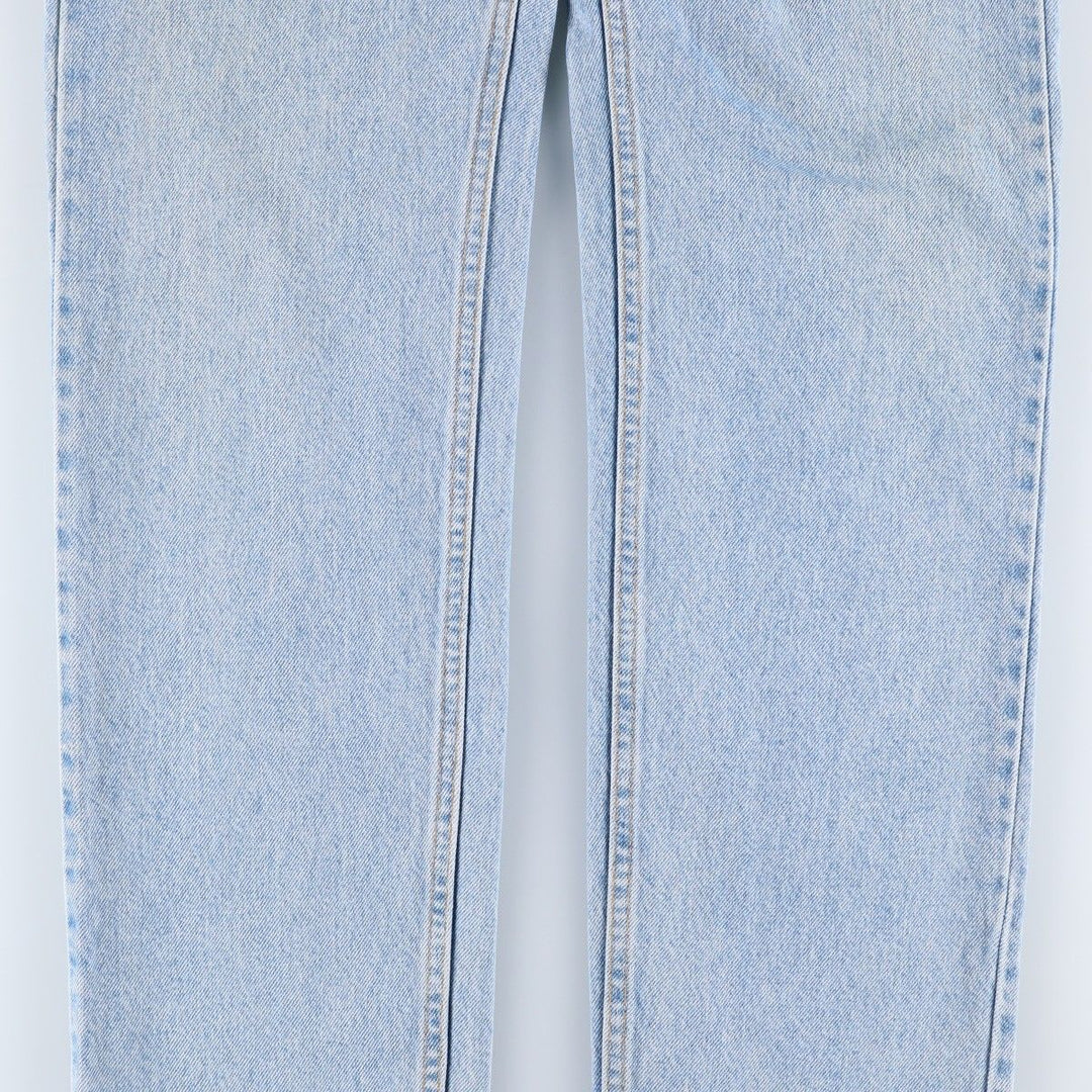 90'S Levi's 505 Regular Fit Straight Leg Tapered Denim Pants with Orange Tabs, Made in USA, Men's, Size W33, Vintage cotton blue type Vintage Second Hand