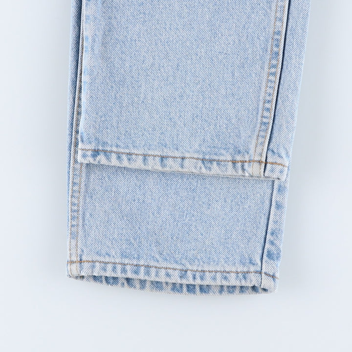 90'S Levi's 505 Regular Fit Straight Leg Tapered Denim Pants with Orange Tabs, Made in USA, Men's, Size W33, Vintage cotton blue type Vintage Second Hand