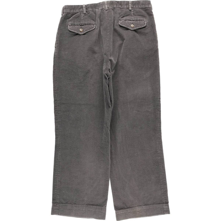 LLBean Two-pleat Corduroy Pants, Men's, Size W34, Vintage unclear gray type Vintage Second Hand