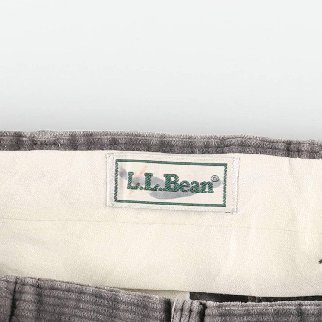LLBean Two-pleat Corduroy Pants, Men's, Size W34, Vintage unclear gray type Vintage Second Hand