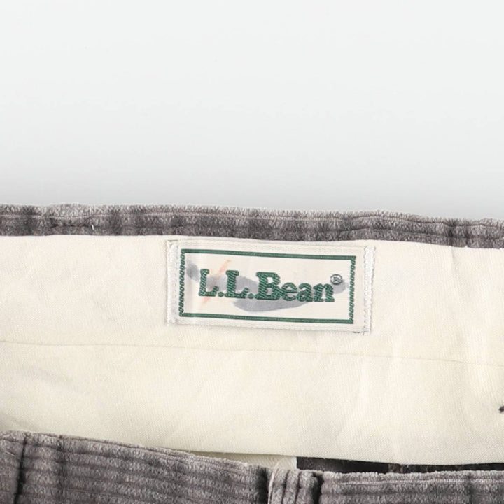 LLBean Two-pleat Corduroy Pants, Men's, Size W34, Vintage unclear gray type Vintage Second Hand