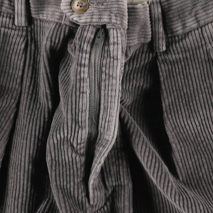 LLBean Two-pleat Corduroy Pants, Men's, Size W34, Vintage unclear gray type Vintage Second Hand