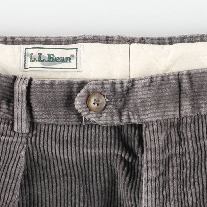 LLBean Two-pleat Corduroy Pants, Men's, Size W34, Vintage unclear gray type Vintage Second Hand