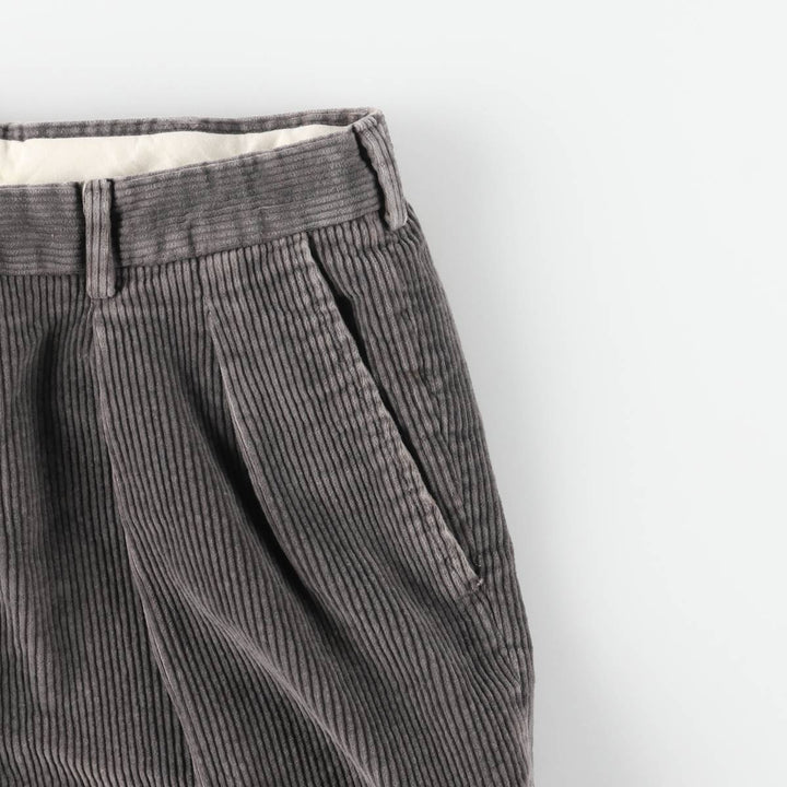 LLBean Two-pleat Corduroy Pants, Men's, Size W34, Vintage unclear gray type Vintage Second Hand