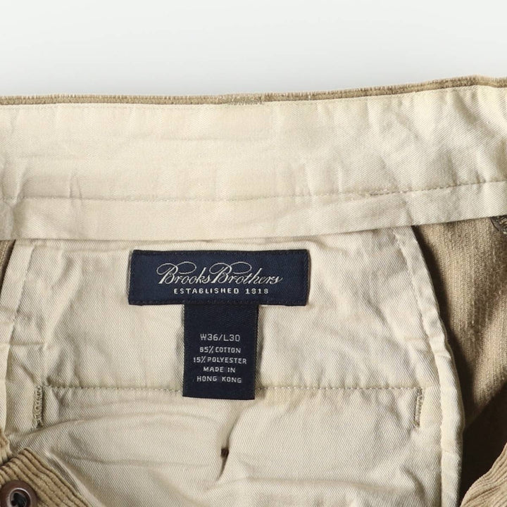Brooks Brothers ESTABLISHED 1818 Corduroy Pants, Men's, Size W34 cotton brown type Vintage Second Hand