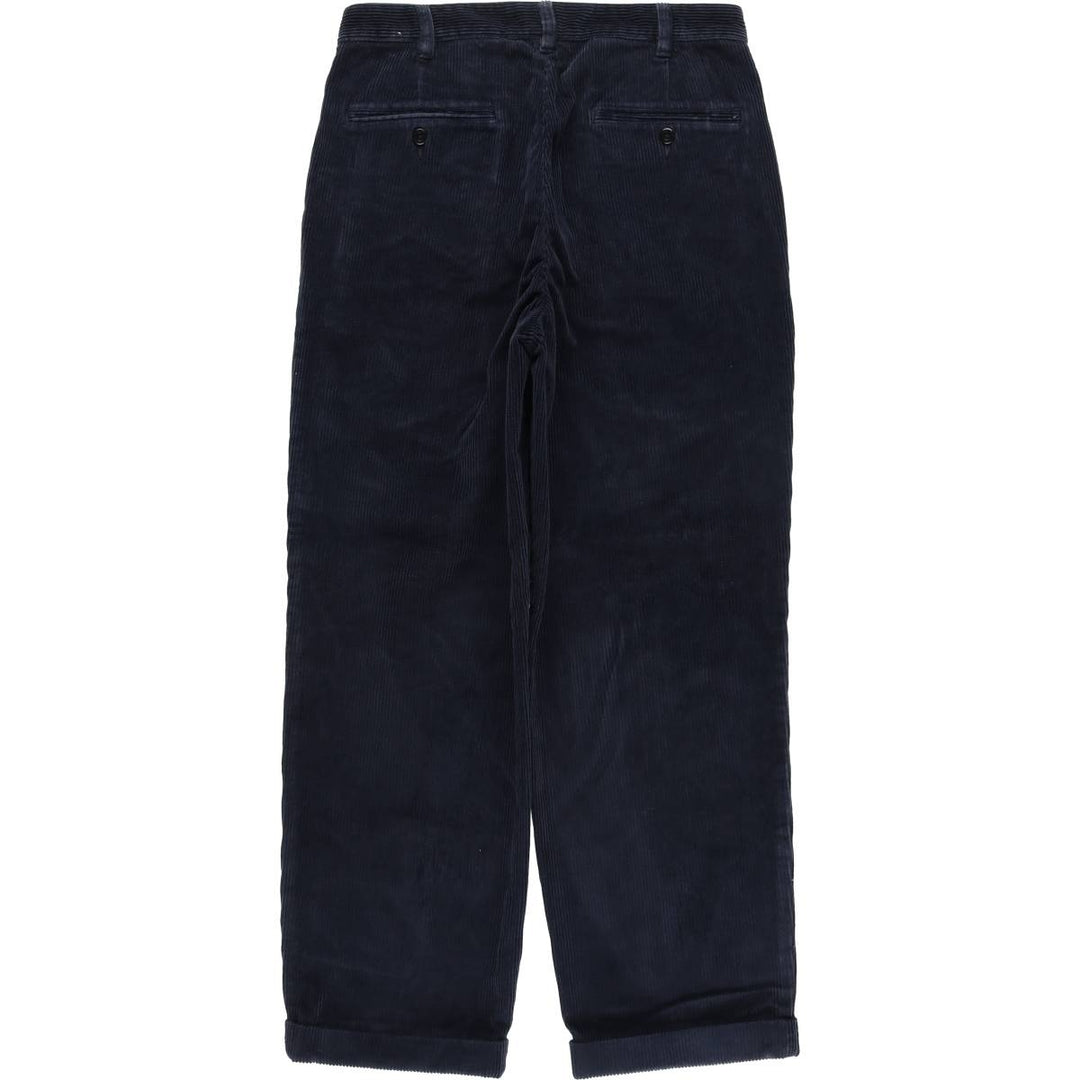 Brooks Brothers ESTABLISHED 1818 Two-pleat Corduroy Pants, Men's, Size W31 cotton navy blue type Vintage Second Hand