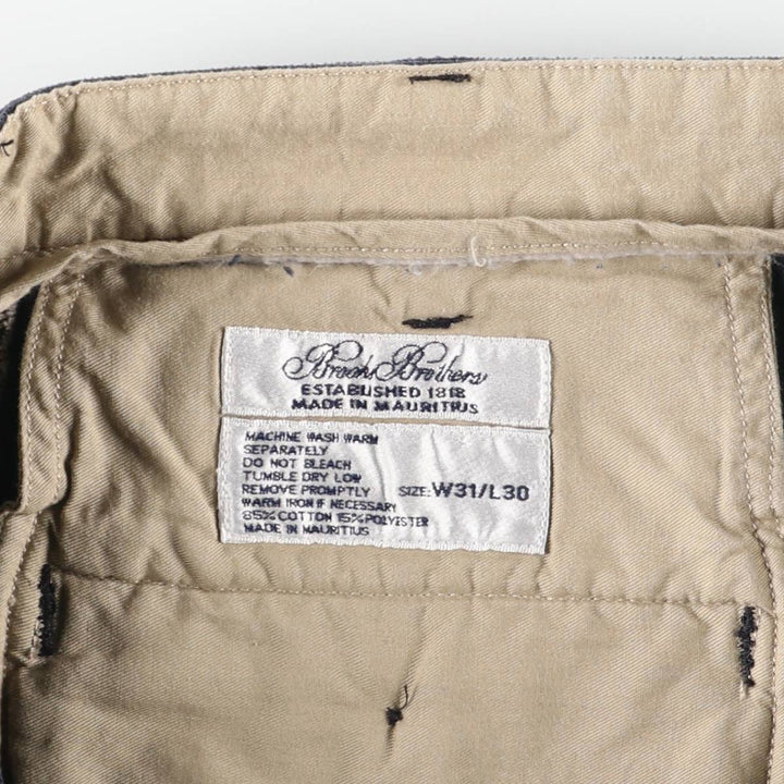 Brooks Brothers ESTABLISHED 1818 Two-pleat Corduroy Pants, Men's, Size W31 cotton navy blue type Vintage Second Hand