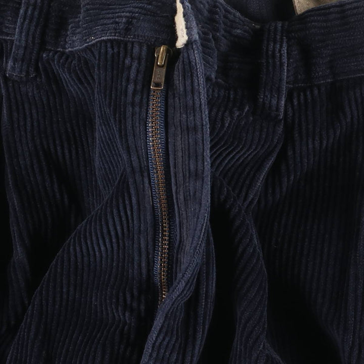 Brooks Brothers ESTABLISHED 1818 Two-pleat Corduroy Pants, Men's, Size W31 cotton navy blue type Vintage Second Hand