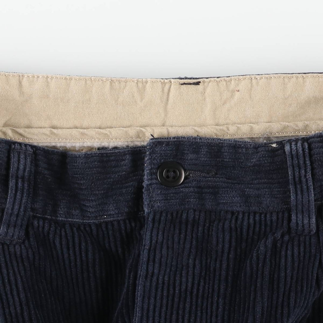 Brooks Brothers ESTABLISHED 1818 Two-pleat Corduroy Pants, Men's, Size W31 cotton navy blue type Vintage Second Hand