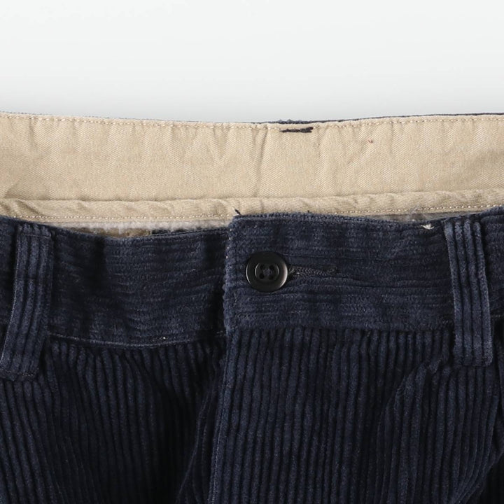 Brooks Brothers ESTABLISHED 1818 Two-pleat Corduroy Pants, Men's, Size W31 cotton navy blue type Vintage Second Hand