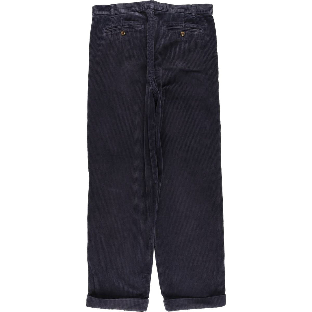 Eddie Bauer Men's Two-Puck Wide-Rib Corduroy Pants, Size W35 cotton navy blue type Vintage Second Hand