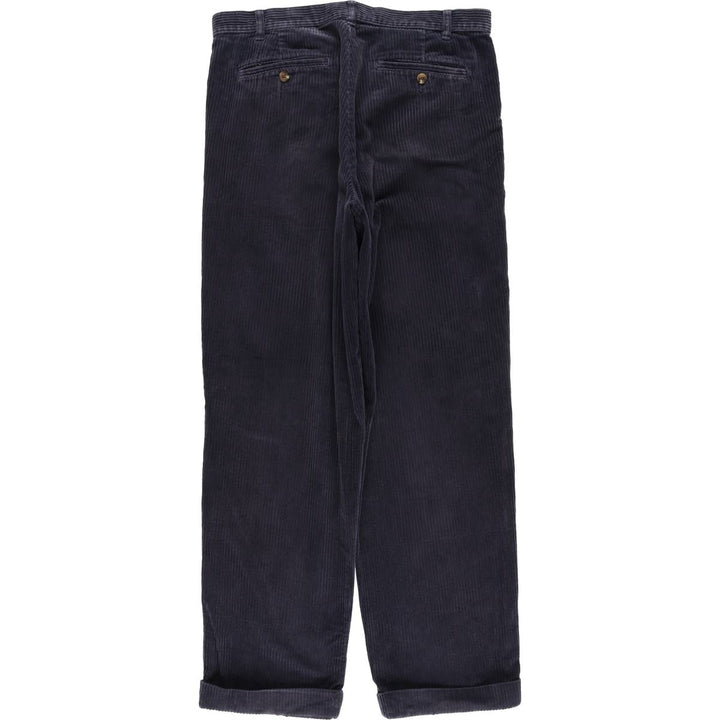 Eddie Bauer Men's Two-Puck Wide-Rib Corduroy Pants, Size W35 cotton navy blue type Vintage Second Hand