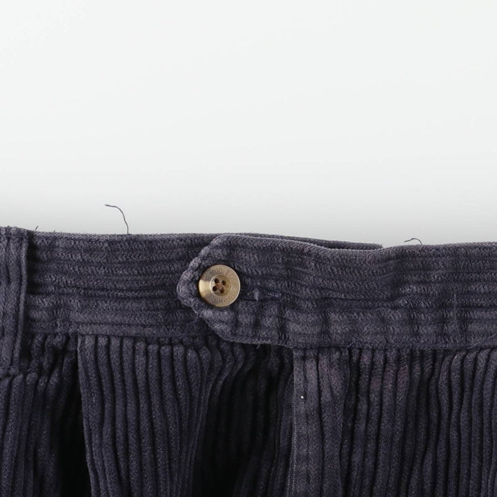Eddie Bauer Men's Two-Puck Wide-Rib Corduroy Pants, Size W35 cotton navy blue type Vintage Second Hand
