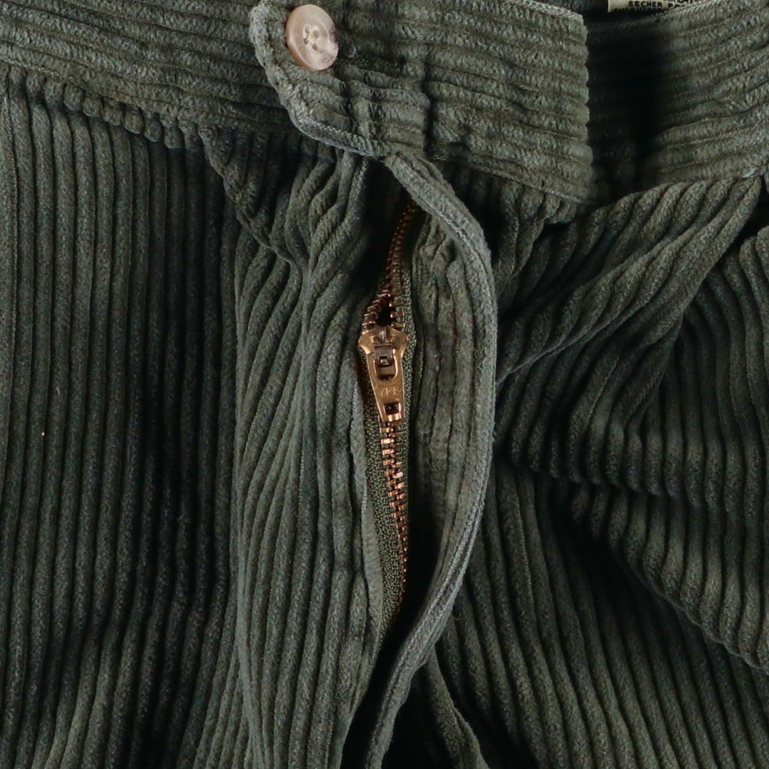 Eddie Bauer Men's Two-Puck Wide-Rib Corduroy Pants, Size W35 cotton green type Vintage Second Hand