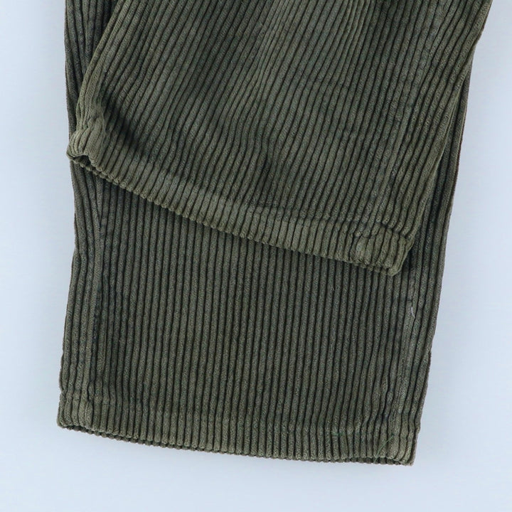 Eddie Bauer Men's Two-Puck Wide-Rib Corduroy Pants, Size W35 cotton green type Vintage Second Hand