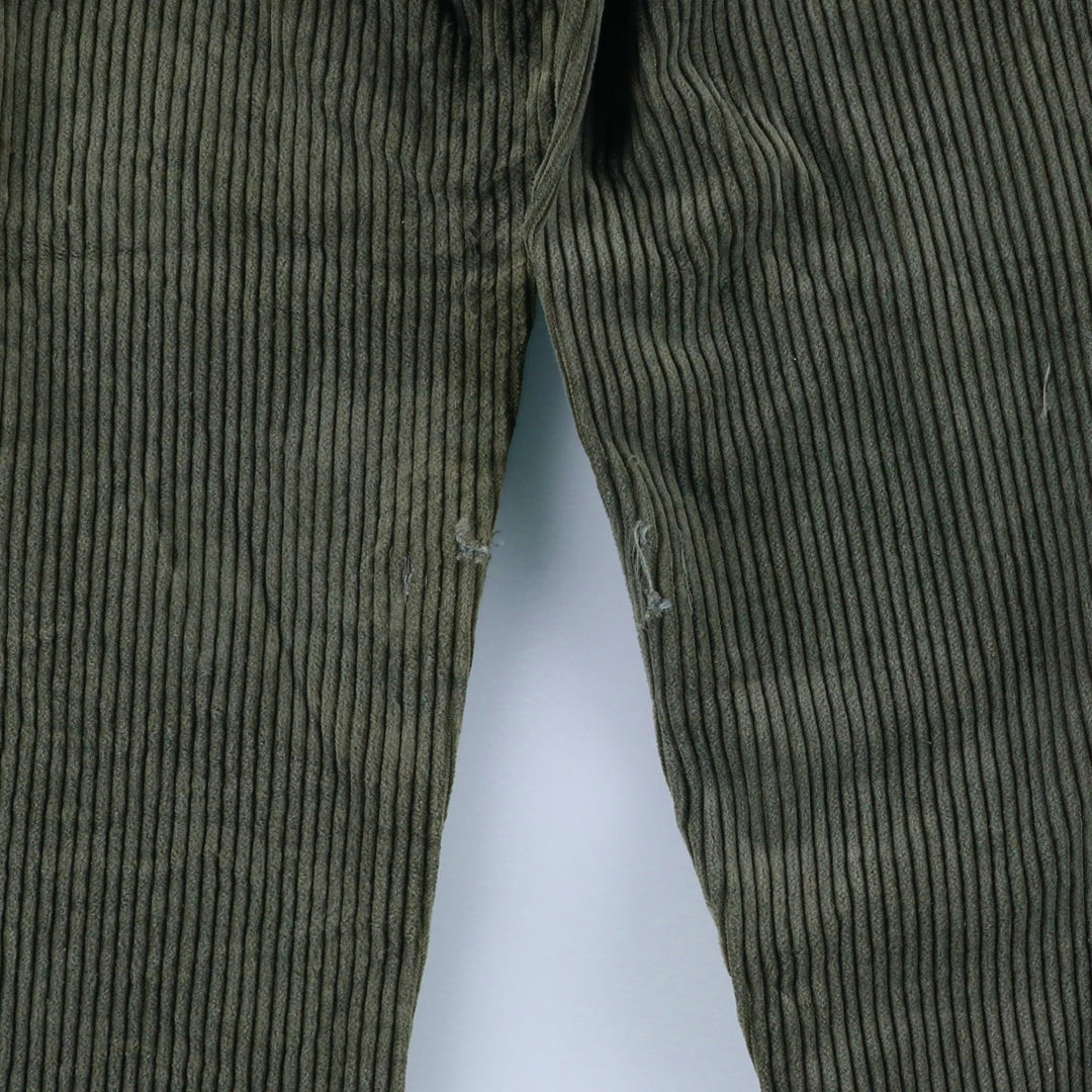 Eddie Bauer Men's Two-Puck Wide-Rib Corduroy Pants, Size W35 cotton green type Vintage Second Hand