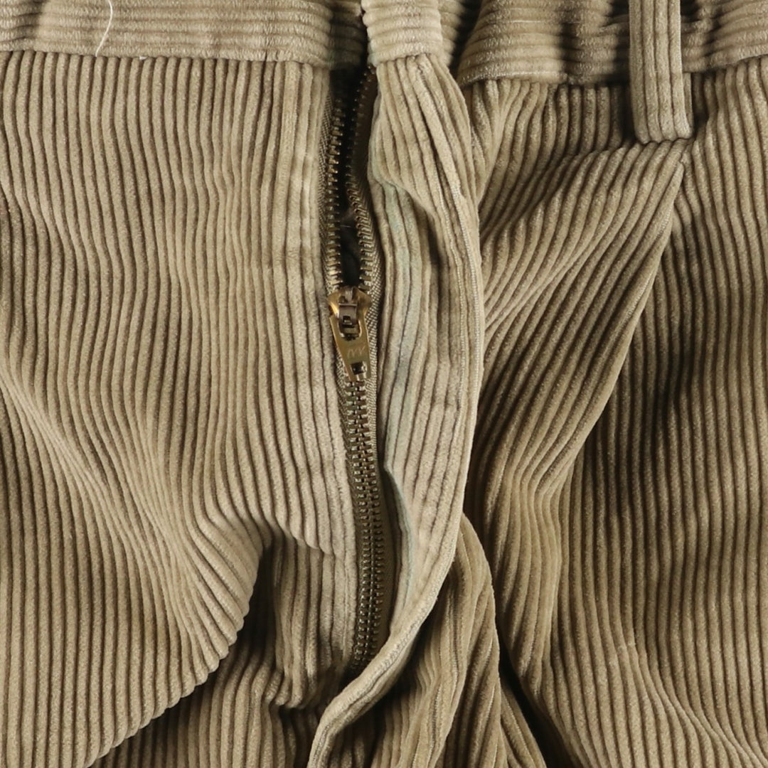Eddie Bauer Two-pleat Corduroy Pants for Men, Size W36 cotton beige type brown Vintage Second Hand