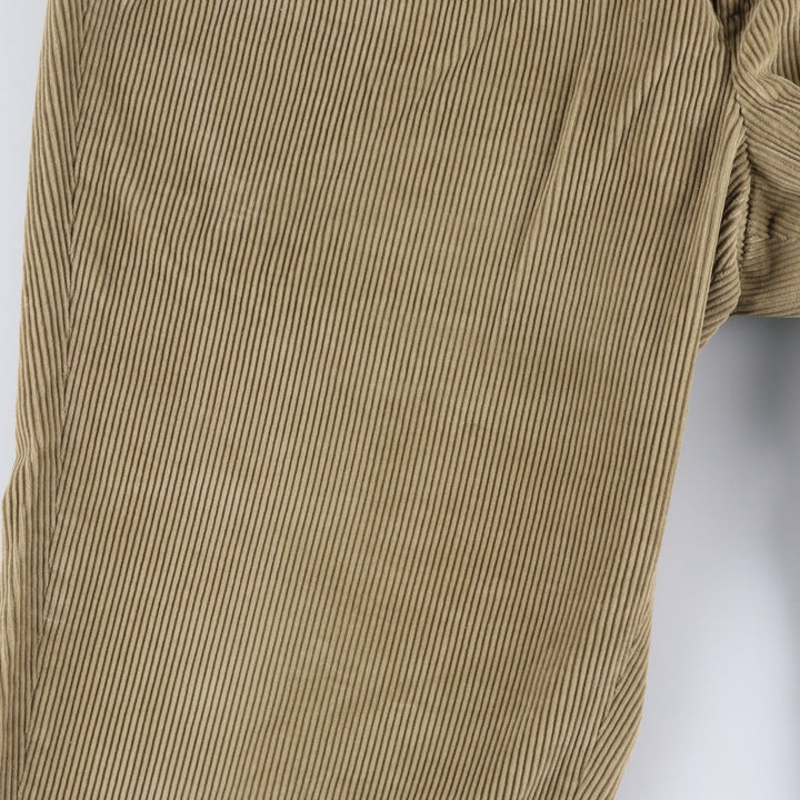 Eddie Bauer Two-pleat Corduroy Pants for Men, Size W36 cotton beige type brown Vintage Second Hand