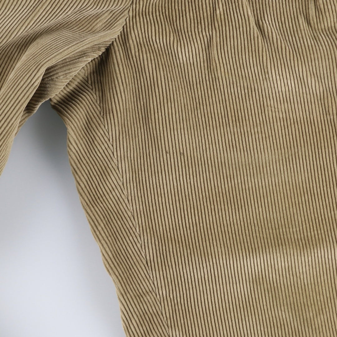 Eddie Bauer Two-pleat Corduroy Pants for Men, Size W36 cotton beige type brown Vintage Second Hand