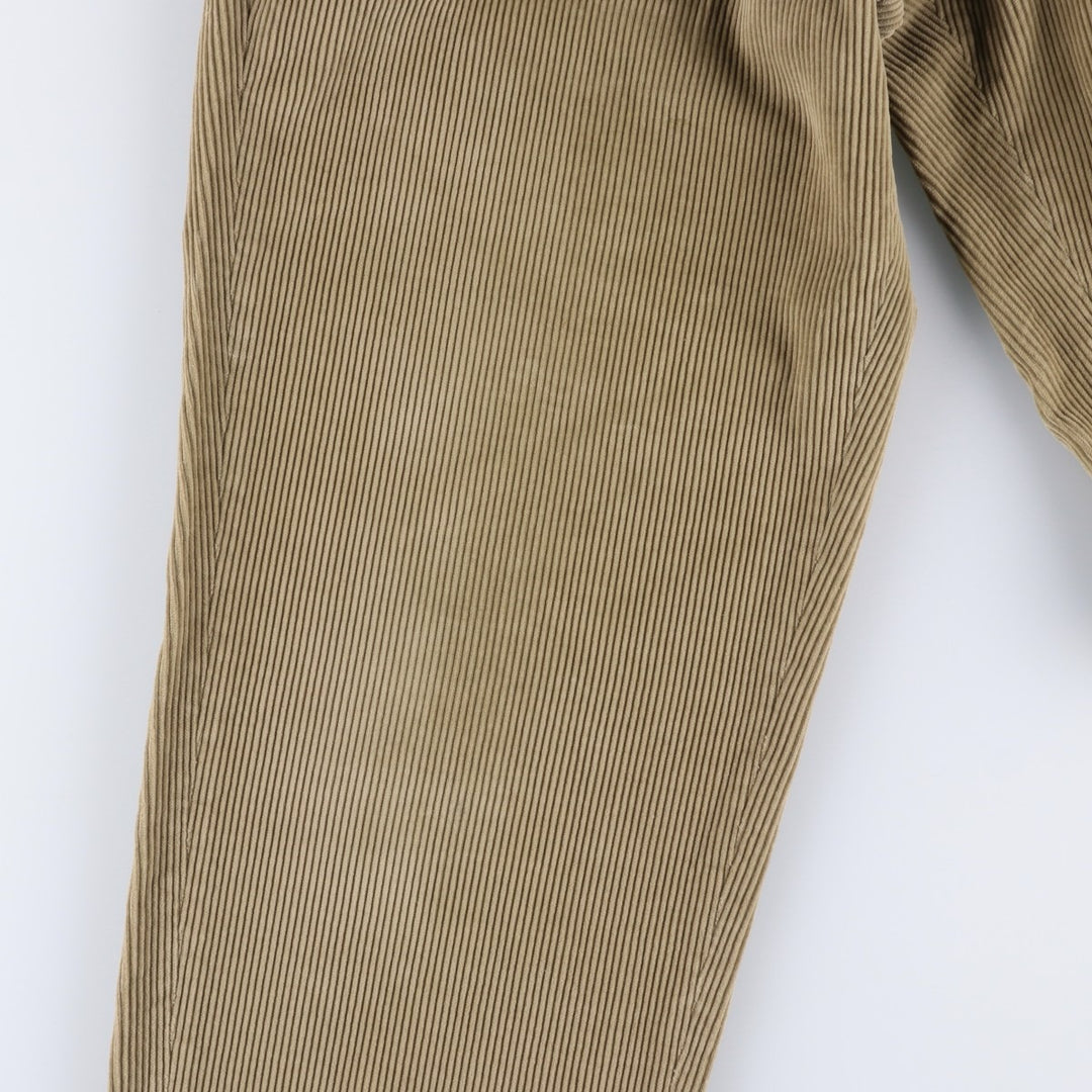 Eddie Bauer Two-pleat Corduroy Pants for Men, Size W36 cotton beige type brown Vintage Second Hand