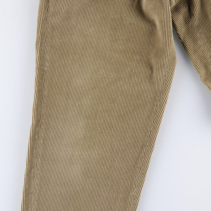 Eddie Bauer Two-pleat Corduroy Pants for Men, Size W36 cotton beige type brown Vintage Second Hand