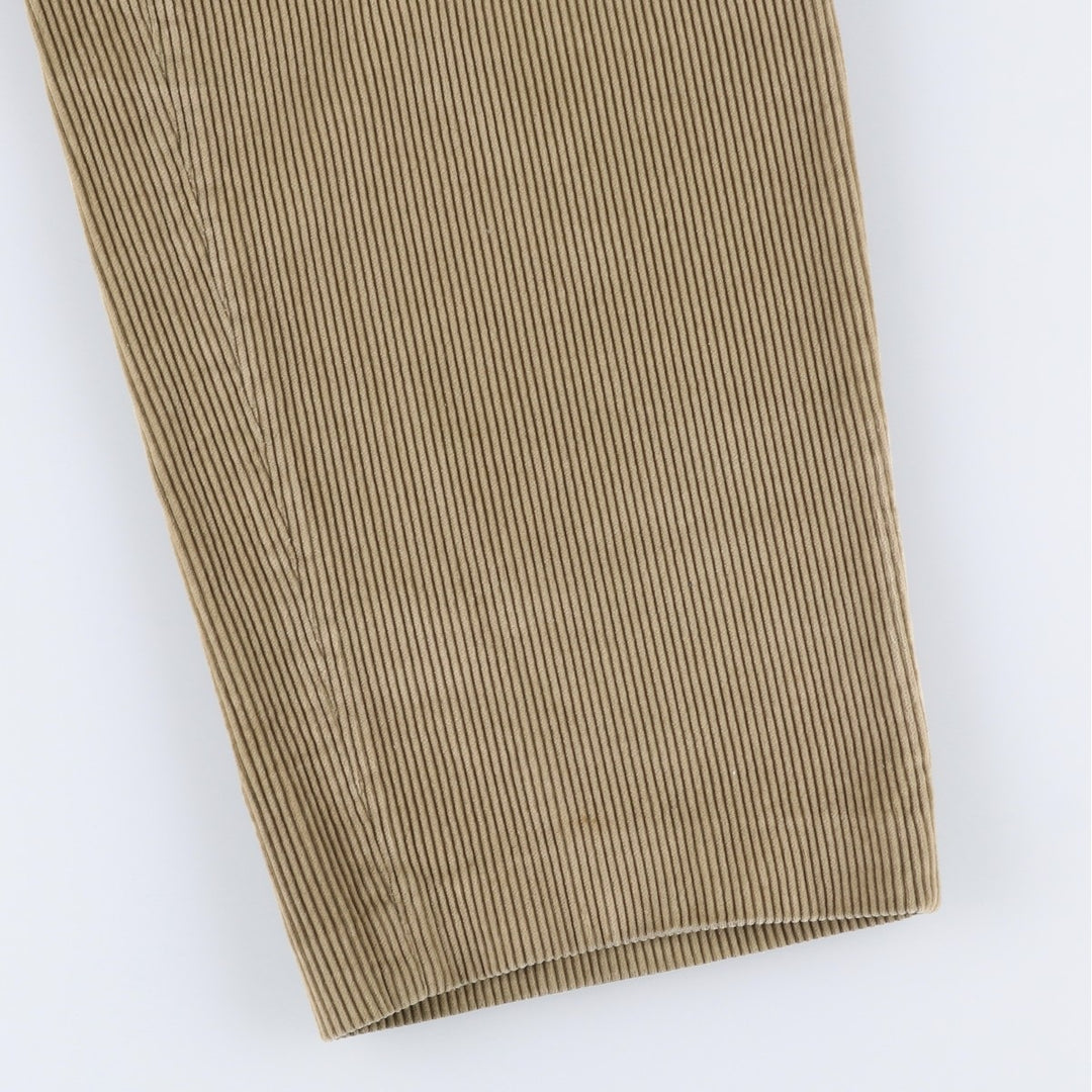 Eddie Bauer Two-pleat Corduroy Pants for Men, Size W36 cotton beige type brown Vintage Second Hand