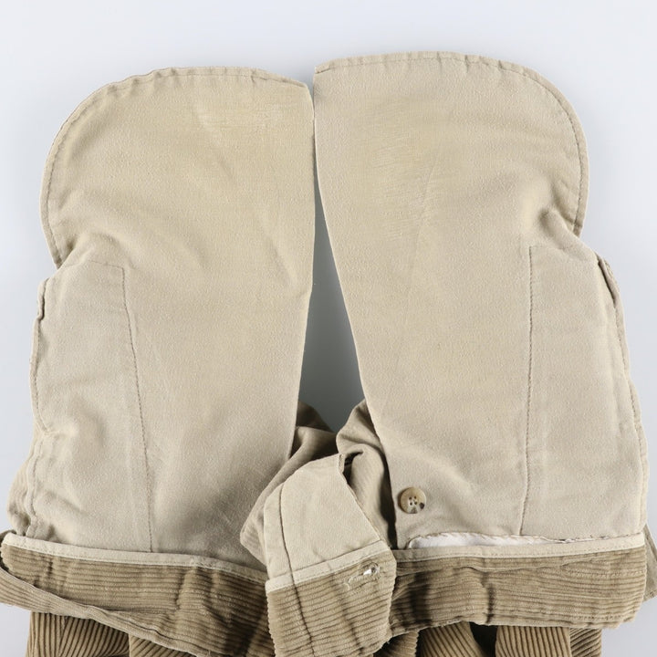 Eddie Bauer Two-pleat Corduroy Pants for Men, Size W36 cotton beige type brown Vintage Second Hand