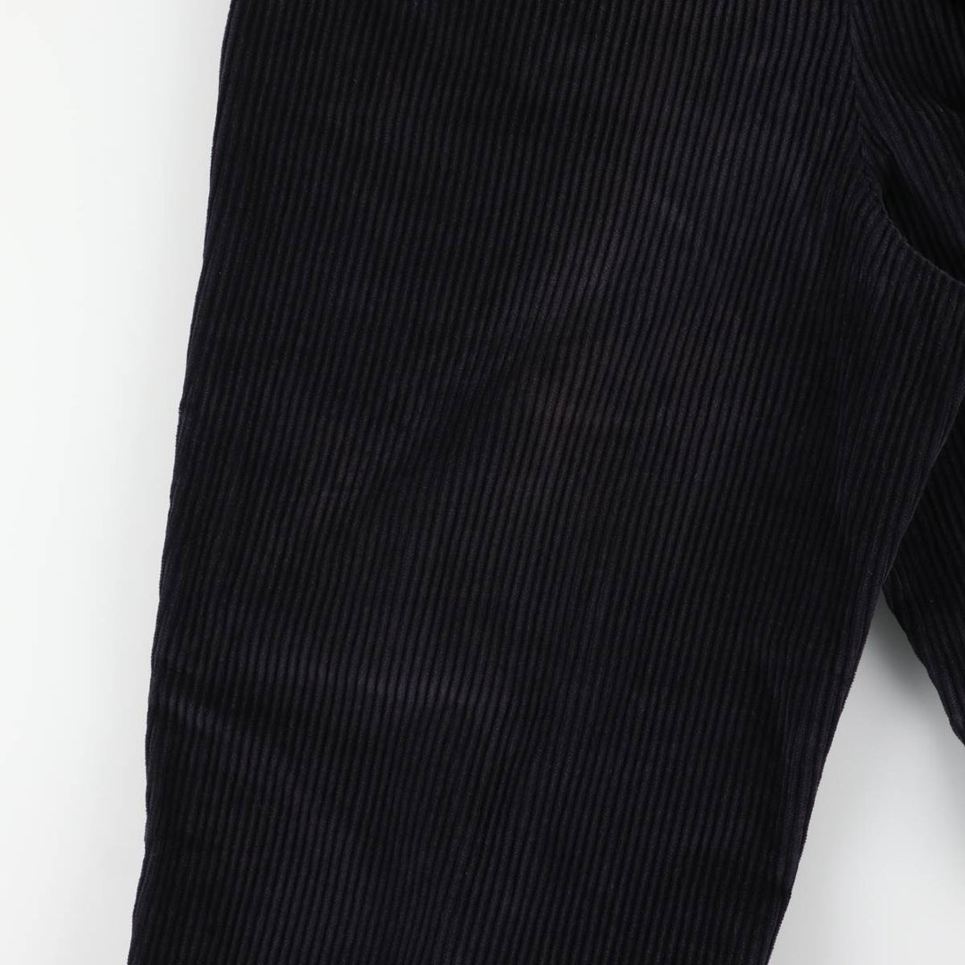 Eddie Bauer Two-Puck Wide-Rib Corduroy Pants, Men's Size 34 cotton black type Vintage Second Hand