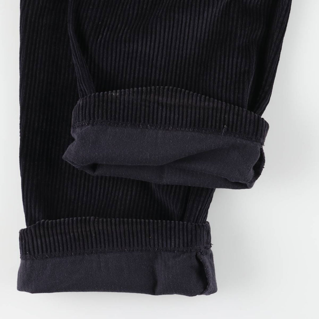 Eddie Bauer Two-Puck Wide-Rib Corduroy Pants, Men's Size 34 cotton black type Vintage Second Hand